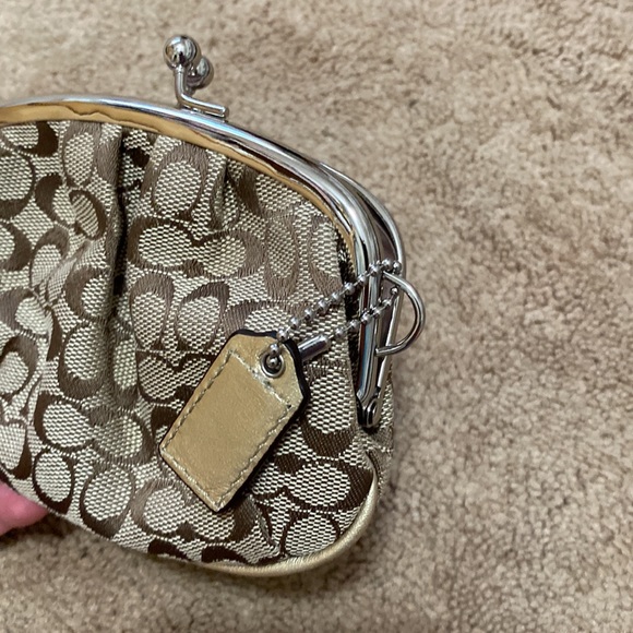 Coach Vintage Y2K Classic Canvas Logo Coin Purse Wallet - Picture 8 of 11